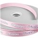 aerial view a pink 100 yard roll - satin badge ribbon w / foil print, image 1 of 2
