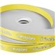 aerial view a yellow 100 yard roll - satin badge ribbon w / foil print, image 1 of 2