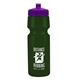 a eco dark green bottle & violet lid the cyclist - 24 oz bike bottle