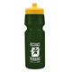 a eco dark green bottle & yellow lid the cyclist - 24 oz bike bottle