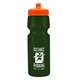 a eco dark green bottle & orange lid the cyclist - 24 oz bike bottle