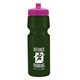 a eco dark green bottle & pink lid the cyclist - 24 oz bike bottle