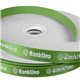 aerial view a holiday green 100 yard roll - satin badge ribbon w / foil print, image 1 of 2