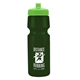 a eco dark green bottle & lime green lid the cyclist - 24 oz bike bottle