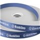 aerial view a royal blue 100 yard roll - satin badge ribbon w / foil print, image 1 of 2
