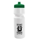 a white bottle & green lid the cyclist - 24 oz bike bottle