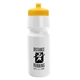 a white bottle & yellow lid the cyclist - 24 oz bike bottle