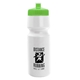 a white bottle & lime green lid the cyclist - 24 oz bike bottle
