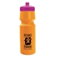 a orange bottle & pink lid the cyclist - 24 oz bike bottle