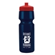 a eco navy blue bottle & red lid the cyclist - 24 oz bike bottle