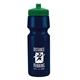 a eco navy blue bottle & green lid the cyclist - 24 oz bike bottle