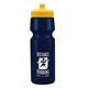 a eco navy blue bottle & yellow lid the cyclist - 24 oz bike bottle