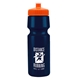 a eco navy blue bottle & orange lid the cyclist - 24 oz bike bottle