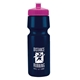 a eco navy blue bottle & pink lid the cyclist - 24 oz bike bottle
