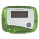 aerial view a translucent green single function clip pedometer, image 1 of 2