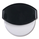 aerial view a black personalized pizza cutter, image 1 of 2