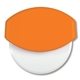 aerial view a paprika orange personalized pizza cutter, image 1 of 2