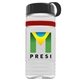 a clear bottle & black lid & red band groove stripe 20 oz tritan(tm) sports bottle with tethered lid and digital imprint