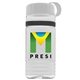 a clear bottle & white lid & black band groove stripe 20 oz tritan(tm) sports bottle with tethered lid and digital imprint