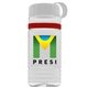 a clear bottle & white lid & red band groove stripe 20 oz tritan(tm) sports bottle with tethered lid and digital imprint