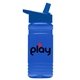 a blue bottle & blue lid groove 20 oz tritan(tm) sports bottle with flip straw lid and digital imprint