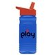 a blue bottle & red lid groove 20 oz tritan(tm) sports bottle with flip straw lid and digital imprint