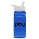 a blue bottle & white lid groove 20 oz tritan(tm) sports bottle with flip straw lid and digital imprint