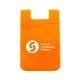 a orange silicone cell phone wallet
