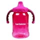 aerial view a pink toddler - friendly 12 oz sippy cup, image 1 of 2