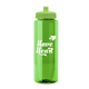 a green bottle & lime green lid 32 oz the guzzler transparent color sport bottle