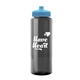 a smoke bottle & cyan lid 32 oz the guzzler transparent color sport bottle