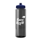 a smoke bottle & navy blue lid 32 oz the guzzler transparent color sport bottle