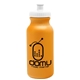 aerial view a athletic gold bottle & white lid 20 oz the omni color bike bottle with push pull lid, image 1 of 3