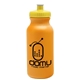aerial view a athletic gold bottle & yellow lid 20 oz the omni color bike bottle with push pull lid, image 1 of 2