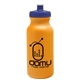 aerial view a athletic gold bottle & navy blue lid 20 oz the omni color bike bottle with push pull lid, image 1 of 2