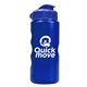a metallic blue bottle & royal blue lid mini peak - 22 oz tritan(tm) metalike bottle with flip lid