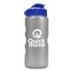 a silver bottle & royal blue lid mini peak - 22 oz tritan(tm) metalike bottle with flip lid