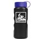 a black bottle & blue lid mini peak - 22 oz tritan(tm) metalike bottle with tethered lid