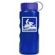 a metallic blue bottle & blue lid mini peak - 22 oz tritan(tm) metalike bottle with tethered lid