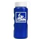 a metallic blue bottle & white lid mini peak - 22 oz tritan(tm) metalike bottle with tethered lid