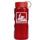 a metallic red bottle & red lid mini peak - 22 oz tritan(tm) metalike bottle with tethered lid