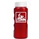 a metallic red bottle & white lid mini peak - 22 oz tritan(tm) metalike bottle with tethered lid