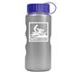 a silver bottle & blue lid mini peak - 22 oz tritan(tm) metalike bottle with tethered lid