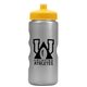 a silver bottle & yellow lid mini peak - 22 oz tritan(tm) metalike bottle with pushpull lid