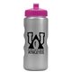 a silver bottle & pink lid mini peak - 22 oz tritan(tm) metalike bottle with pushpull lid
