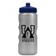 a silver bottle & navy blue lid mini peak - 22 oz tritan(tm) metalike bottle with pushpull lid