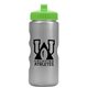 a silver bottle & lime green lid mini peak - 22 oz tritan(tm) metalike bottle with pushpull lid