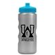 a silver bottle & cyan lid mini peak - 22 oz tritan(tm) metalike bottle with pushpull lid