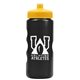 a metallic black bottle & yellow lid mini peak - 22 oz tritan(tm) metalike bottle with pushpull lid