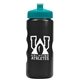 a metallic black bottle & teal lid mini peak - 22 oz tritan(tm) metalike bottle with pushpull lid
